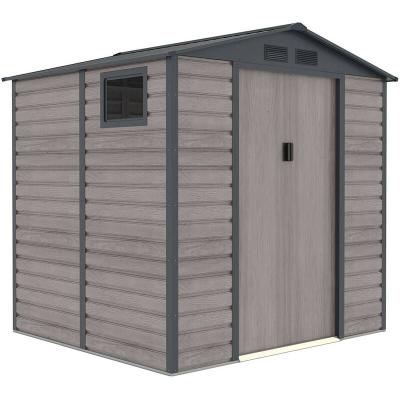 Gardiun Surrey 4.07 M&sup2; Galvanized Steel Storage Shed Argent&eacute;
