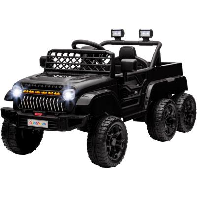 Buggy Quad &Eacute;lectrique Enfant 6 Roues - T&eacute;l&eacute;commande - Coffre Benne - Nombreux Effets Noir