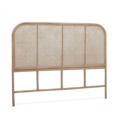 T&ecirc;te de lit en rotin naturel et cannage. L 140 x p3 x h110cm