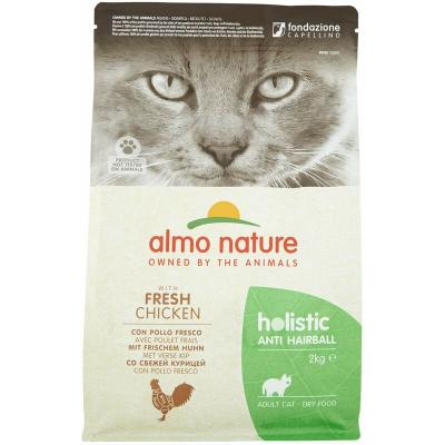 Almo Nature Holistic Anti Hairball poulet, riz - lot % : 2 x 2 kg