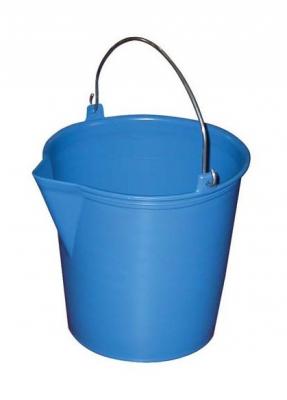 Aluminium et plastiq seau m&eacute;nage &agrave; bec verseur 13l gradu&eacute; ble.