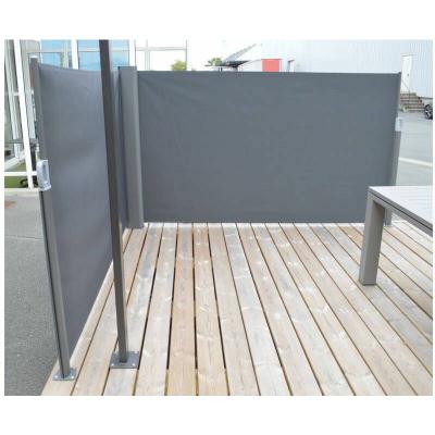Paravent ext&eacute;rieur r&eacute;tractable avec angle chassis en aluminium grey