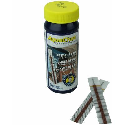 Lot de 2 x 10 bandelettes d'analyse pour piscine ou spa - sel - blanc