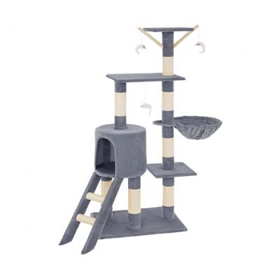 TecTake Arbre &agrave; chat DOMINIQUE 142 cm - gris
