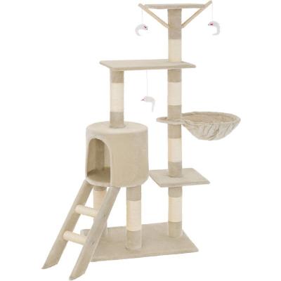TecTake Arbre &agrave; chat DOMINIQUE 142 cm - beige