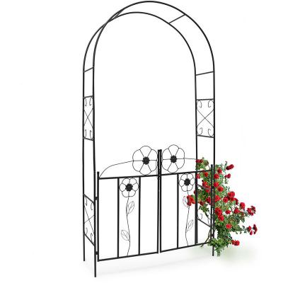 Relaxdays Arche &Agrave; Rosier Arceau De D&eacute;coration Jardin Avec Portillons En Fer &Eacute;poxy Support