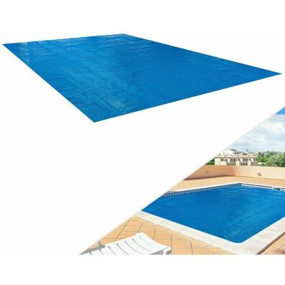 AREBOS Couverture Solaire &agrave; Bulles pour Piscine Rectangulaire Bleu 6 x 4m 400 &micro;-microns