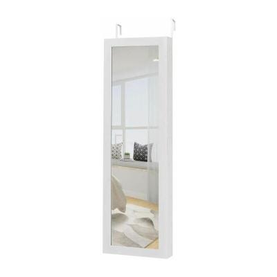 Armoire a bijoux mural avec miroir et 3 niveaux d&acute;&eacute;tag&egrave;re