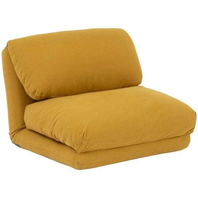 Chauffeuse 1 Place Marza Jaune moutarde - Atmosphera Jaune Moutarde
