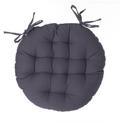 Galette de Chaise Ronde Leana 38cm Gris Fonc&eacute;