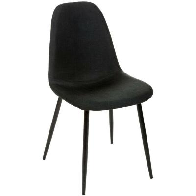Atmosphera Lot de 2 chaises ""Tyka"" noires  - Jaune - Size: 1 place