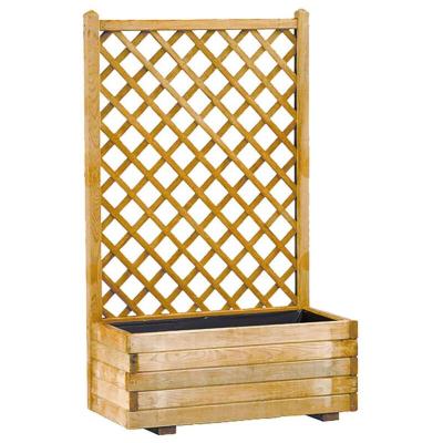 Burger Jardini&egrave;re Lierre rectangulaire en Bois avec Treillage Droit