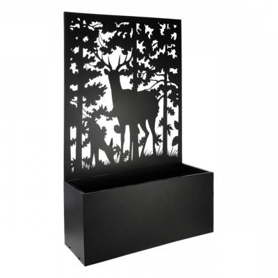 Esschert's Garden - Jardini&egrave;re en fer avec treillis Motif cerf