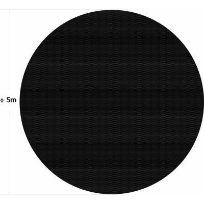 B&acirc;che &agrave; bulles ronde 5 m couverture de piscine solaire chauffage de bassin noir 16_0000312