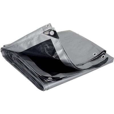 B&acirc;che de Protection PE pour Piscine WOLTU - 4x6m - 280g/m&sup2; - Gris+Noir