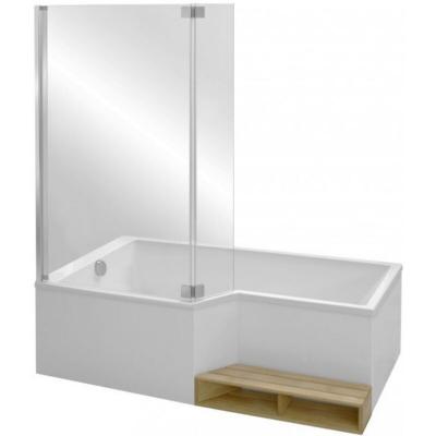 Pack baignoire bain douche 170 x 90 JACOB DELAFON Neo version droite + pare bain chrom&eacute;