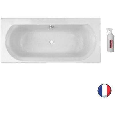 Baignoire droite Elise, deux places + nettoyant Acrylique , 180 X 80
