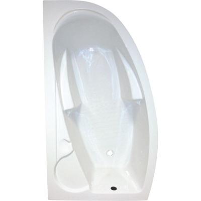 Baignoire angle gauche accoudoirs Fany - Blanc - 160x90x55.2cm