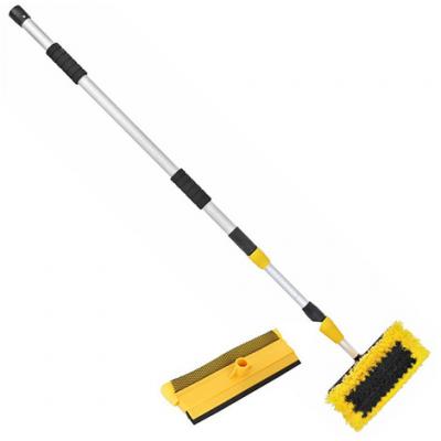 Balai Brosse De Lavage Multifonction T&eacute;lescopique - 3 M&egrave;tres - Panneaux Solaires, Voiture, Fen&ecirc;tre