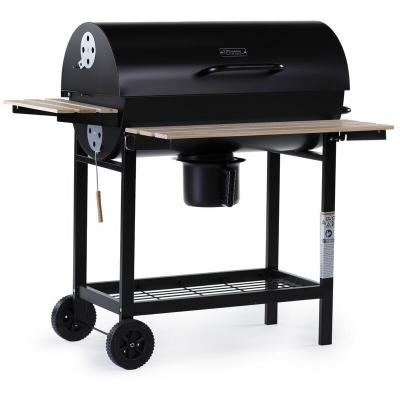 barbecue charbon de bois king - 95 x 63 x 105 cm - noir 