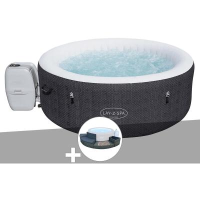 Kit spa gonflable Lay-Z-Spa Havana rond Airjet 2/4 places + Ensemble mobilier 4 modules