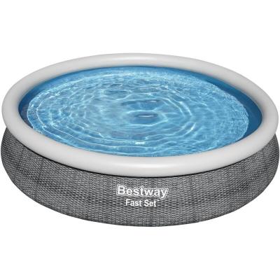 Piscine hors sol autoportante ronde effet bois Bestway Fast Set &oslash;3 66 x h.0 76 m