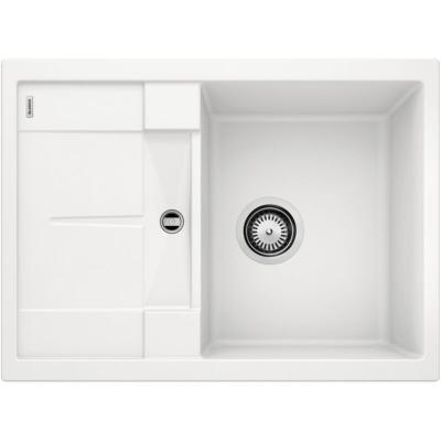 Evier &agrave; encastrer quartz et r&eacute;sine blanc BLANCO Metra 45s vm