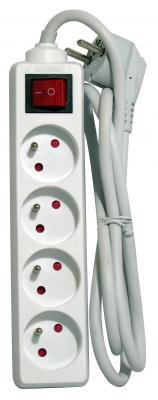 Bloc multiprise avec interrupteur - 3m - Blanc