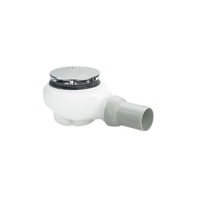 Bonde douche compacte Tempoplex Plus 90mm avec cache chrom&eacute;
