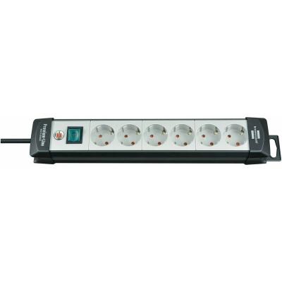 Brennenstuhl Premium-line 3 M Power Strip 6 Outlets With Switch Noir