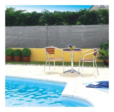 INTERMAS - Brise vue tiss&eacute; 95% occultant - gris- 1 x 5 m TOTALTEX