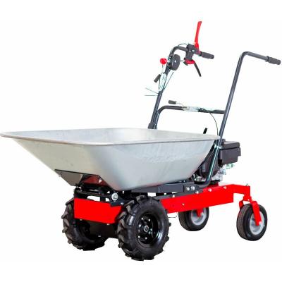 Brouette &agrave; moteur thermique avec benne en acier galvanis&eacute; 80L 200KG 3,2CH 2 vitesses Torros MK200F