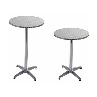 Table haute de bar &Oslash;60Cm aluminium H:70 ou 110cm