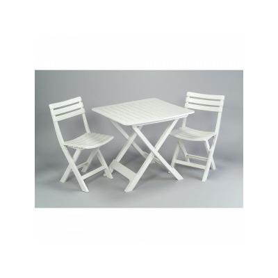 Ensemble table et chaises Camping - Pour 2 personnes - Blanc