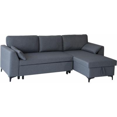 Canap&eacute; d'angle convertible logan 3 places gris chin&eacute; - Gris