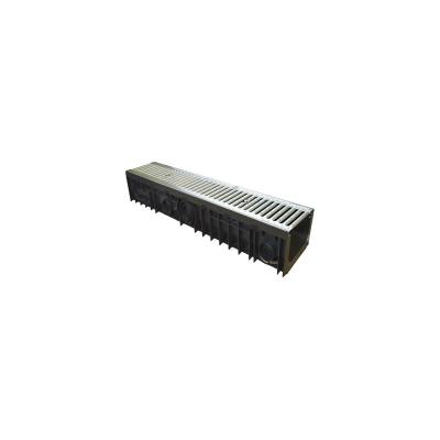 Jardibric - Caniveaux en PP avec Grille Acier Galvanis&eacute;e 150x150