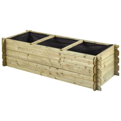 Carr&eacute; Potager en bois BASIL 140x60x40