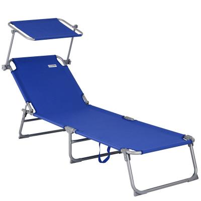 Transat de jardin Hawaii bleu 195x60x30cm pliable