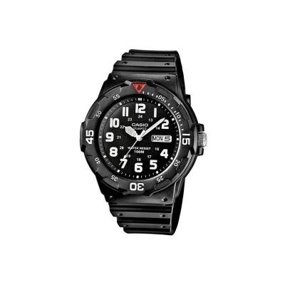 Casio Quartz Analogique 100M Bracelet En R&eacute;sine Noire MRW-200H-1BVDF MRW200H-1BVDF Montre Homme