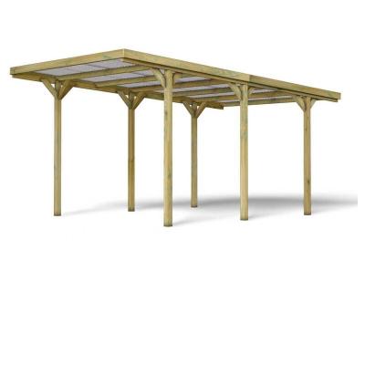 Forest Style Carport Bois 1 Voiture Jean - 14,2 m&sup2;