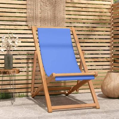 Vidaxl - Chaise de terrasse Teck 56 x 105 x 96 cm Bleu Bleu
