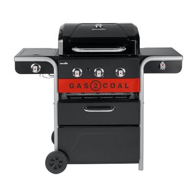 Barbecue &agrave; gaz et &agrave; charbon Gas2Coal Char-broil 2.0 3B - Noir
