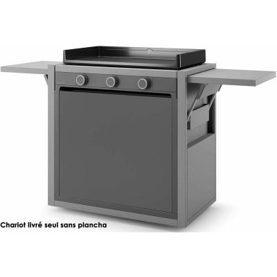 Chariot ferm&eacute; pour plancha Forge Adour MODERN 75 Acier 