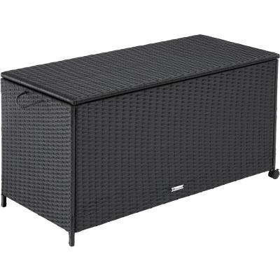 Coffre de rangement avec cadre en aluminium et roues 297l, 117x54x64cm
