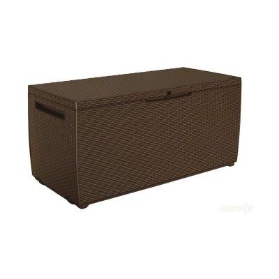 Keter Coffre / Malle Capri couleur anthracite, finition rotin