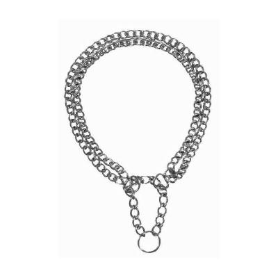 Collier &eacute;trangleur, 2 rangs Taille: S-M 35 cm/2,0 mm . pour chien.