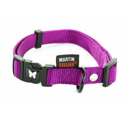 Collier Nylon R&eacute;glable 16-30/45 Mauve - Martin Sellier