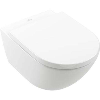 WC suspendu sans bride Subway 3.0 avec abattant, blanc CeramicPlus