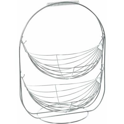Secret de Gourmet - Corbeille &agrave; fruits Double - H. 45 cm - Argent