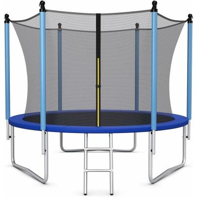 Trampoline - COSTWAY - 244cm - Filet de s&eacute;curit&eacute; - Tapis de saut - Charge 80 kg